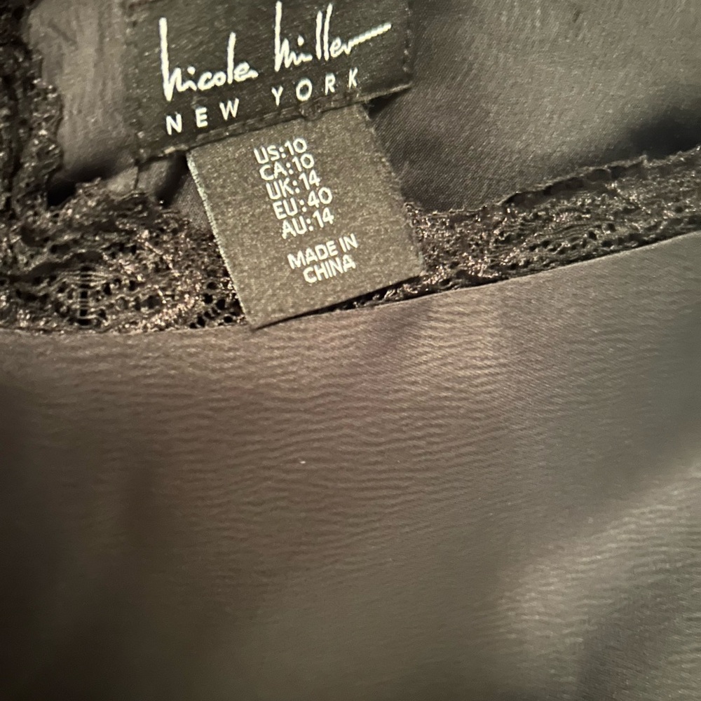 Nicole Miller Black satin Maxi Dress - Picture 4 of 4